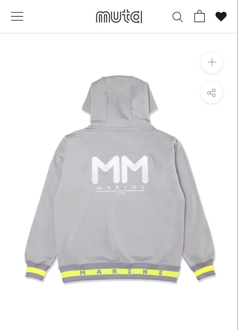 MUTA MARINE KARUISHI プルオーバーパーカー グレー4(S)