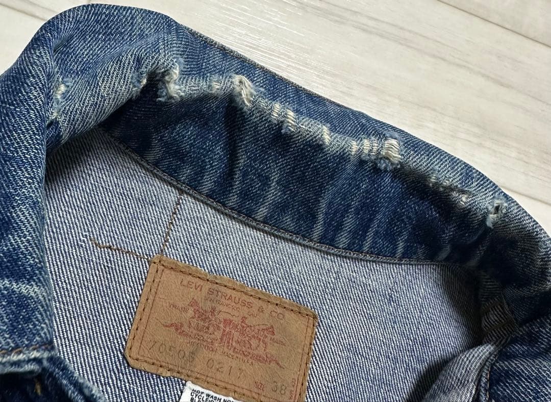 70s Levi's 70505 e 布ケアタグ ヴィンテージ