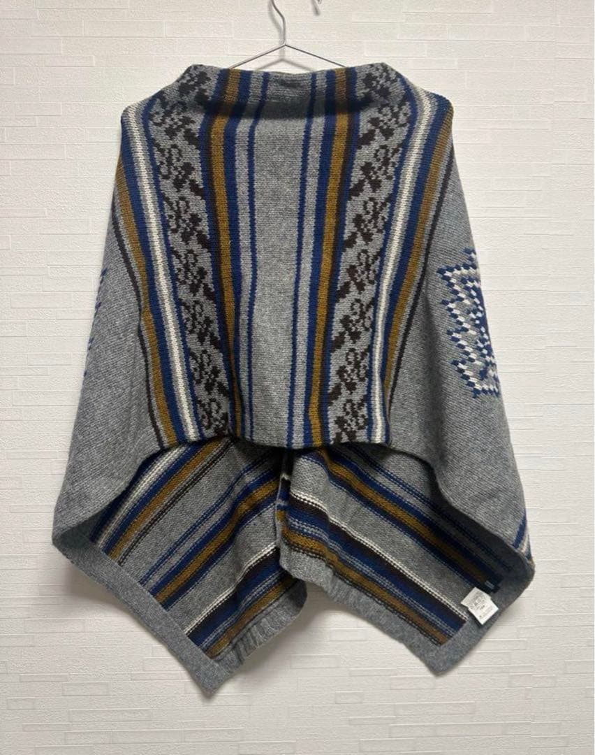 美品 ジャーナルスタンダード ニット ポンチョ ストール ネイティブ柄