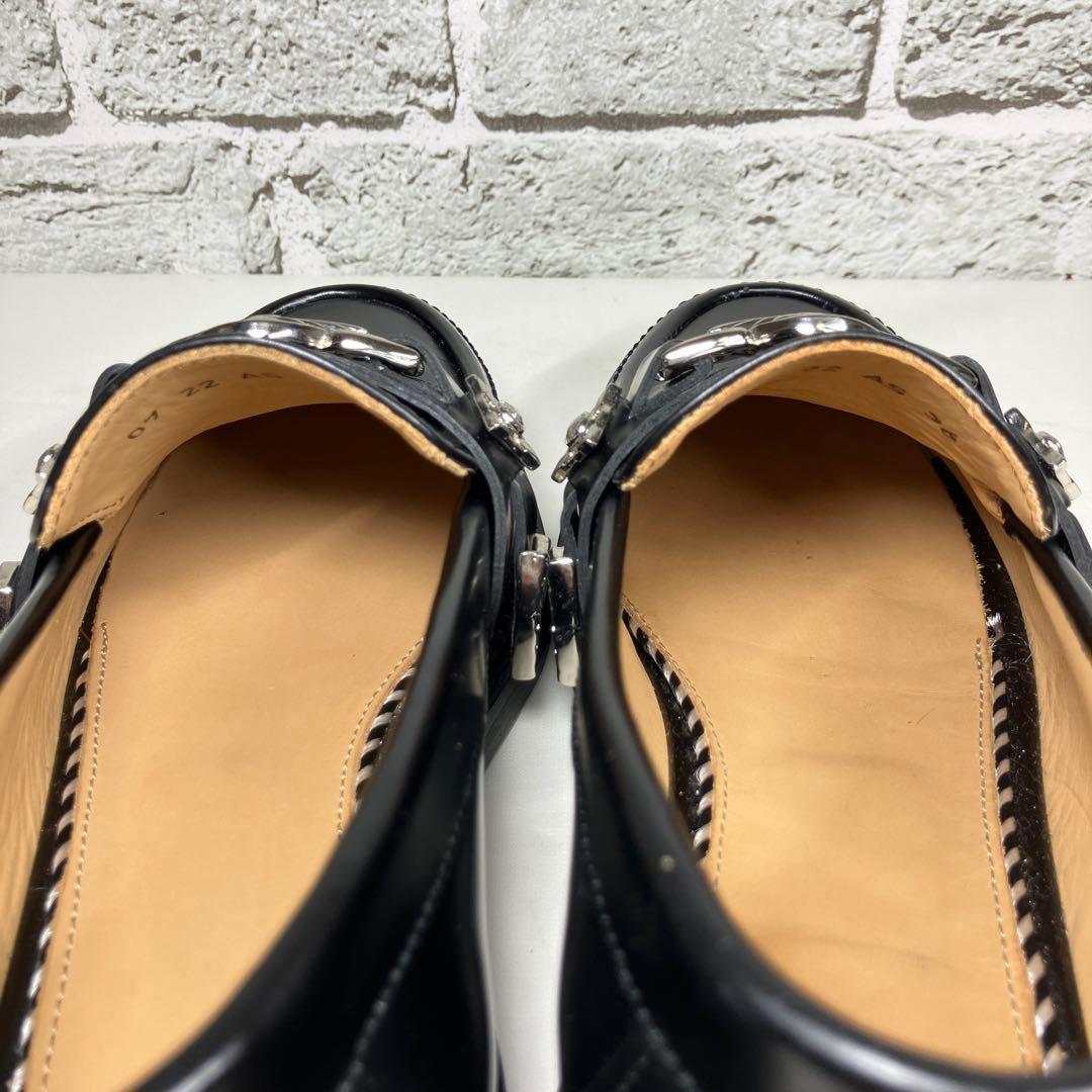 【試着程度】TOGA PULLA 23cm メタルローファー レザー