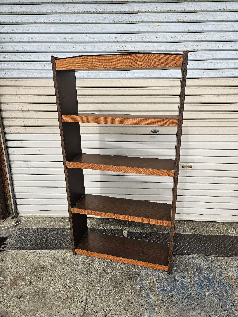 ジャパンヴィンテージ 古い本棚 オープンラック 飾り棚 コロナ製 昭和レトロ