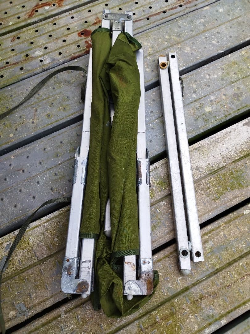 (4280)US・アルミフレームフォールディングコット米軍放出品　ユーズド