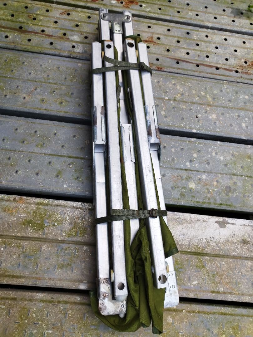 (4280)US・アルミフレームフォールディングコット米軍放出品　ユーズド