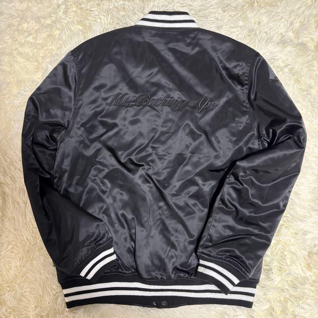 【大人気✨】 Mr.BATHING APE エイプ　スタジャン　ブラック　長袖