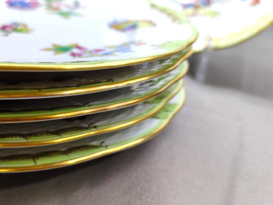 ヘレンド　ヴィクトリアブーケ（VBO）プレート　6枚セット　16.5cm