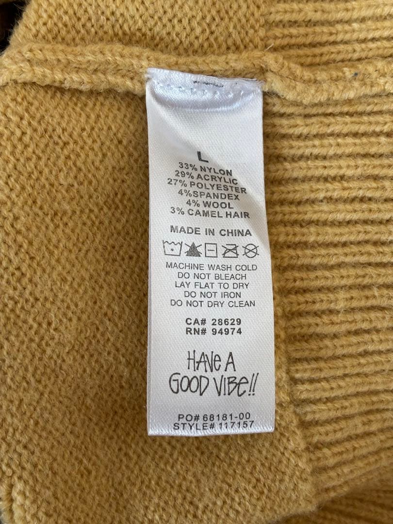 【TTL 】STUSSY ステューシー ゴシック ニットセーター Ｌ