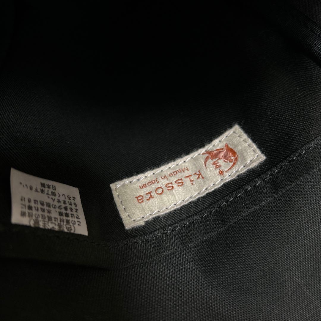 【新品タグ付き】キソラ kissora 帆布キャンパス×レザー ボディーバッグ黒