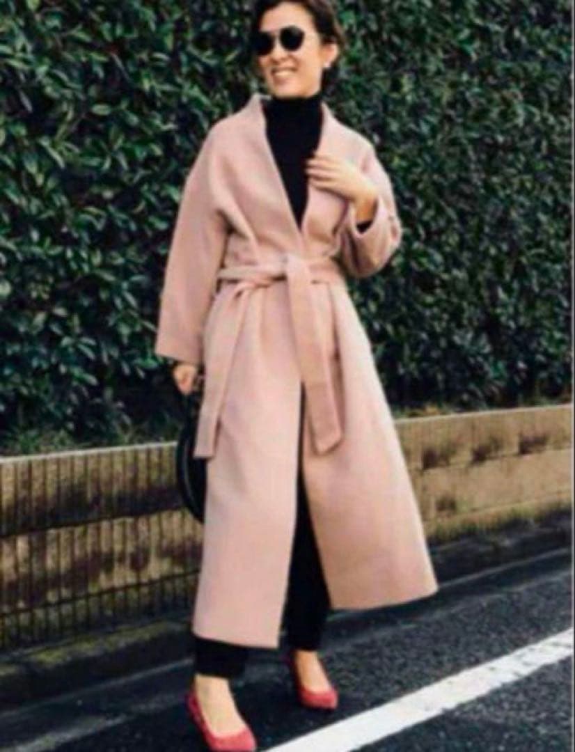 美品☆ウィムガゼット モヘアシャギー ロングガウンコート 大草直子