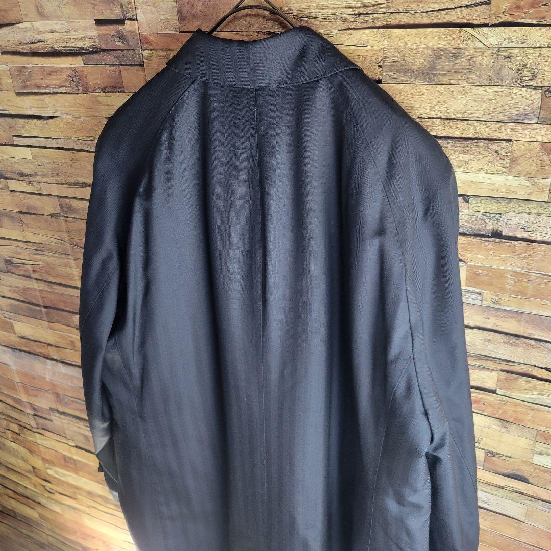 【極美品】ダーバンD'URBAN シルクライナーストライプ バルマカーンコート