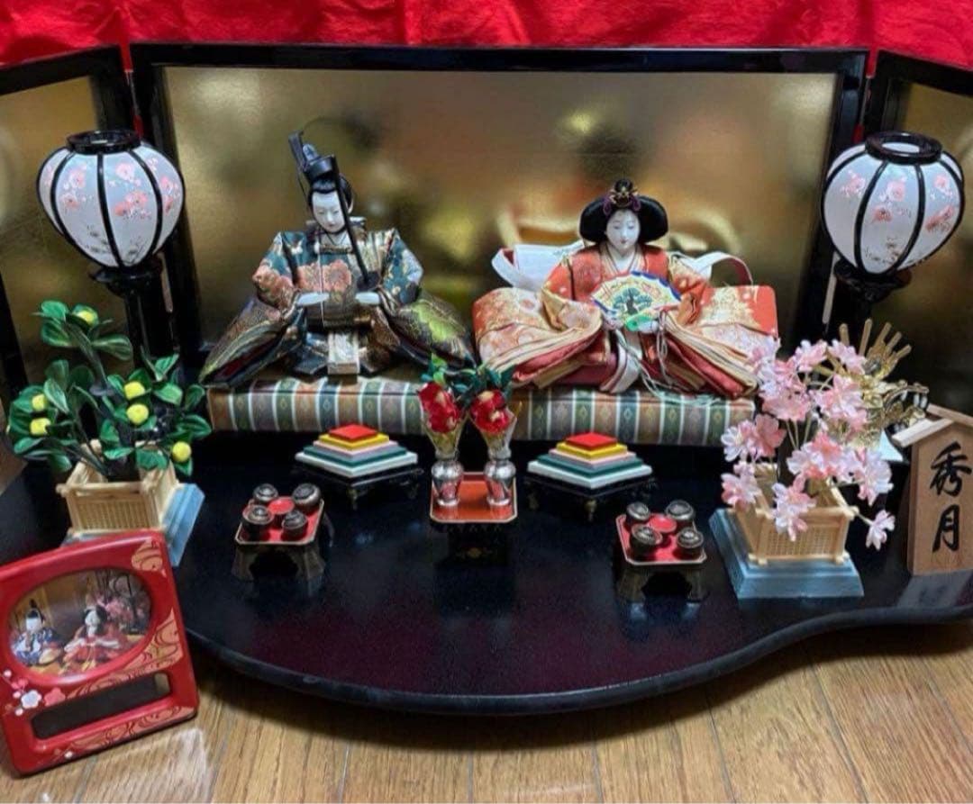 【SALE】伝統的な雛人形セット　雛人形　親王飾り　お雛様　秀月　ひな祭り