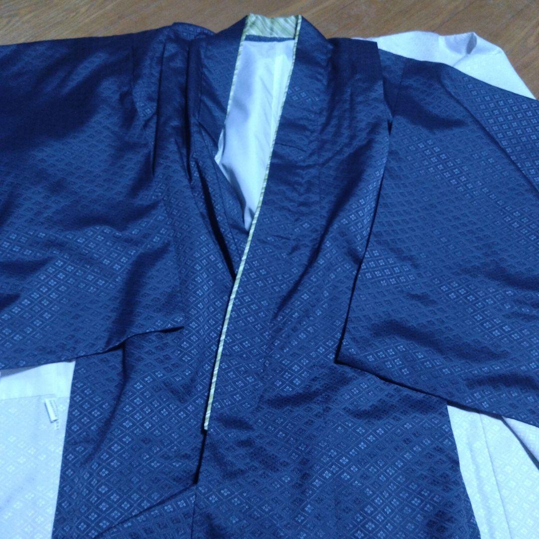 美品と新品☆150160☆卒業☆羽織着物＆袴☆紺青色