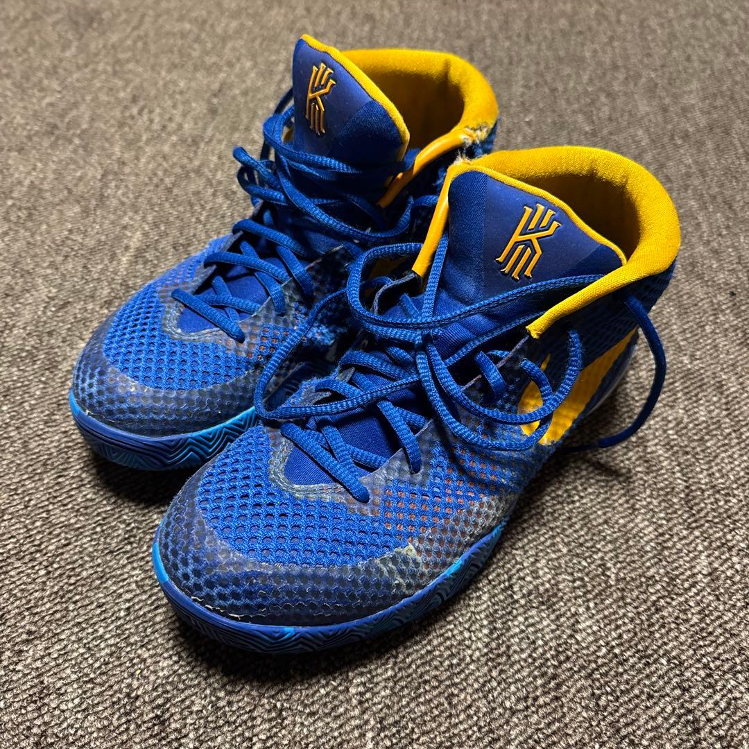 バスケットシューズ 青/黄 ハイカット