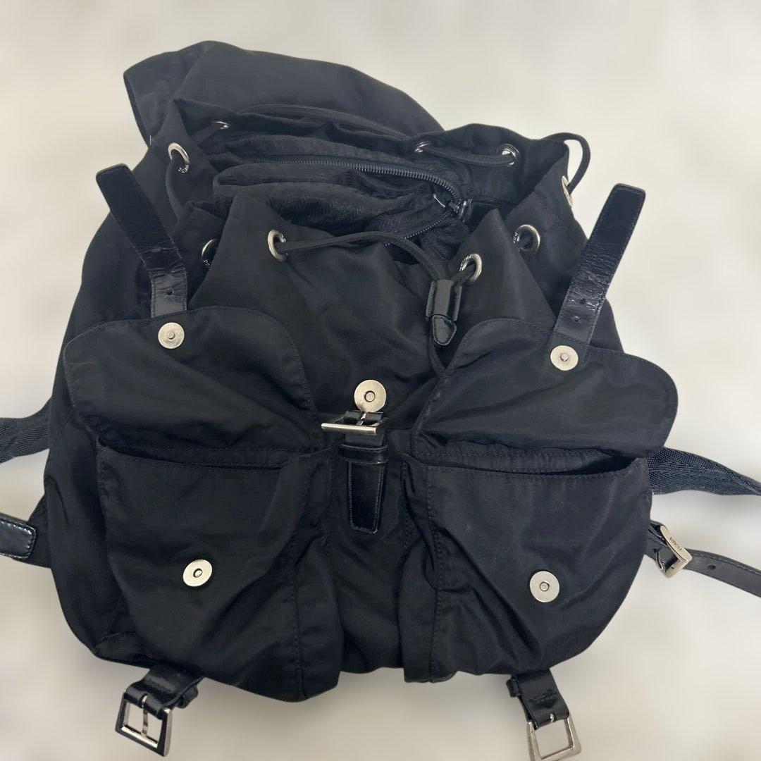 美品✨ お値下げ不可　プラダ PRADA ナイロン 黒 リュック 三角ロゴ