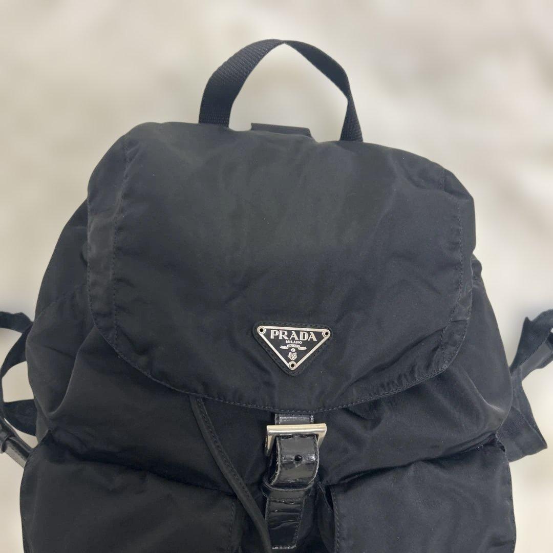 美品✨ お値下げ不可　プラダ PRADA ナイロン 黒 リュック 三角ロゴ