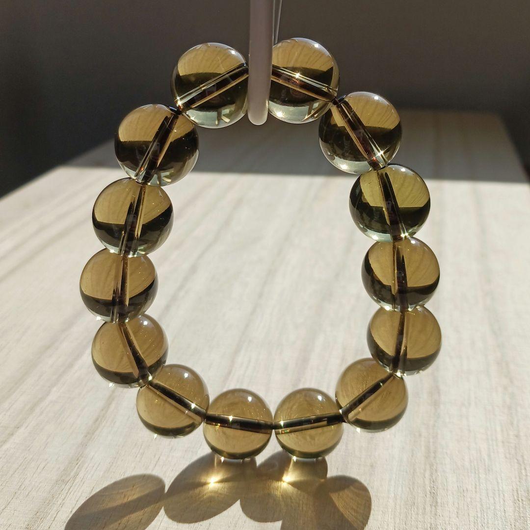 魔晶ゼウス 大玉 16mm 天然スモーキーシトリン ゼウスクォーツ ブレス