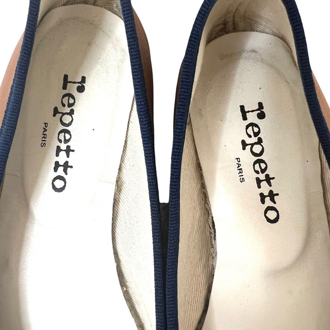 美品】repetto フローラ フラットパンプス コンビレザー - メルカリ