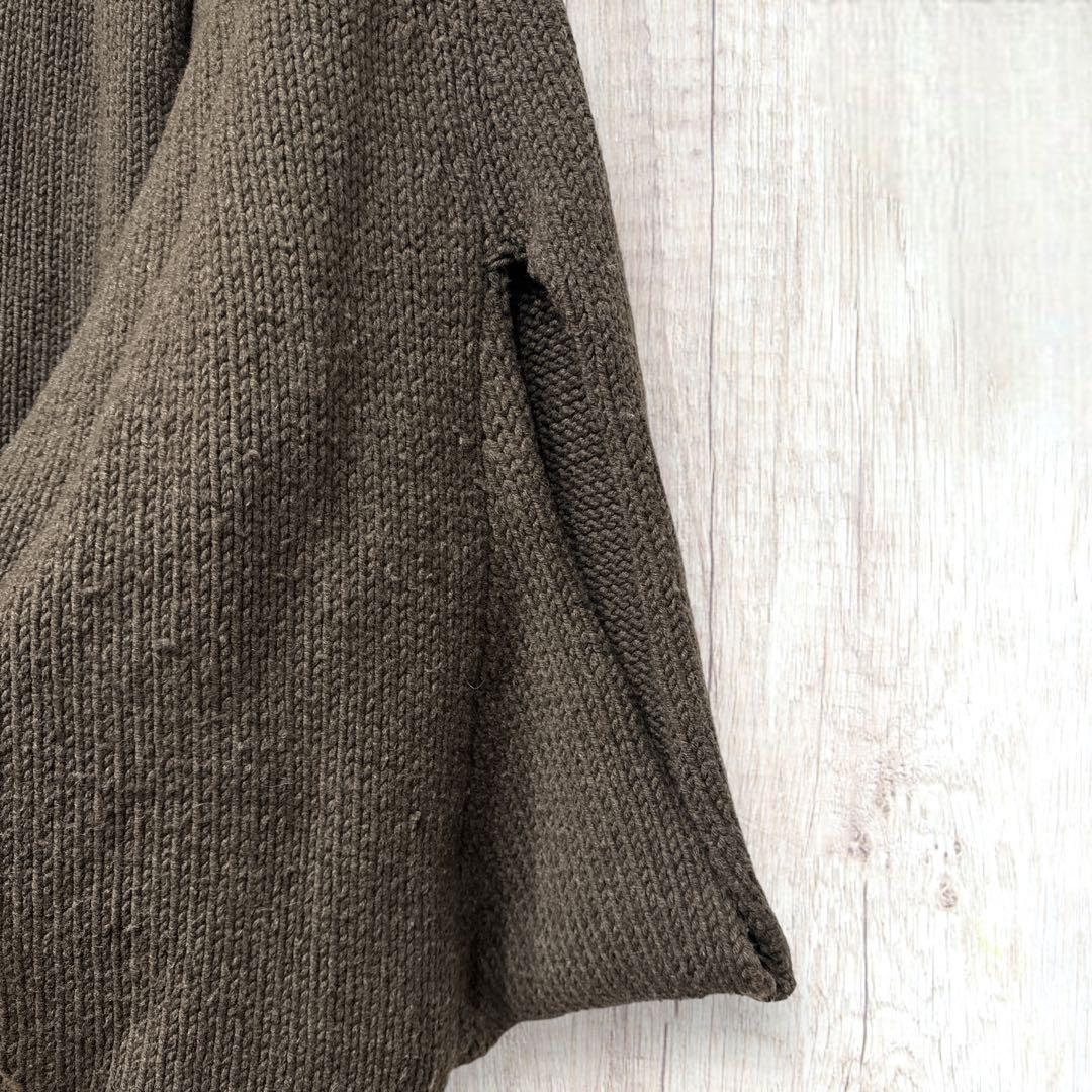 エンリーベグリン 】ニットポンチョ カシミヤ カシミア ウール 茶