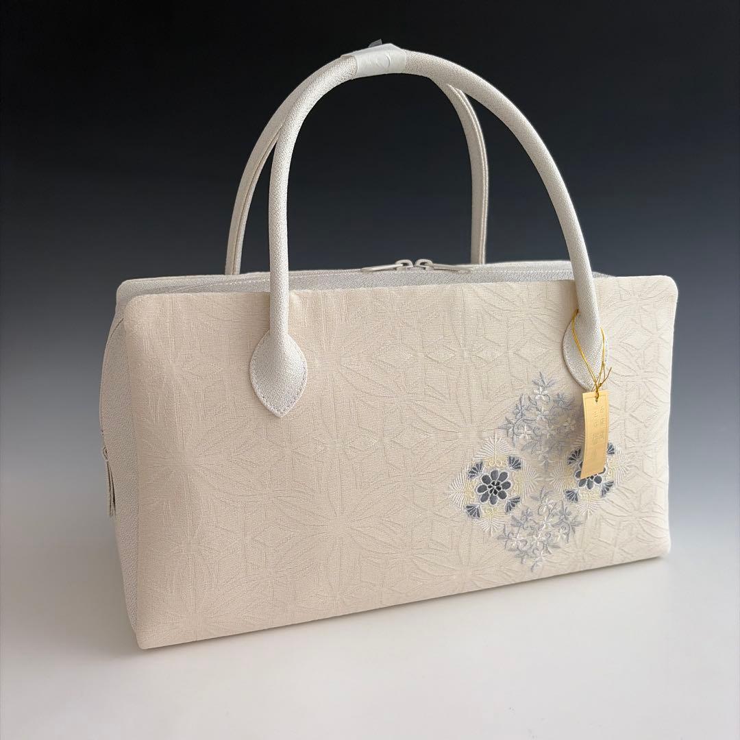 新品未使用 刺繍入り京都 西陣 正絹 帯使用 利休バッグ26209 - メルカリ