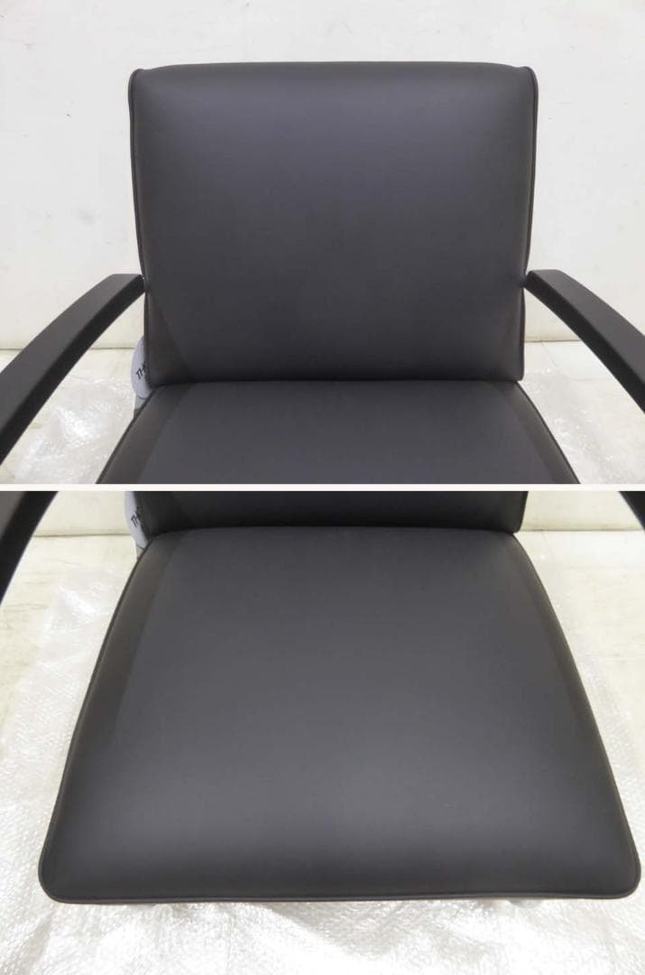 未使用品□THONET□定価116万円 S411 本革 チェア オットマンセット