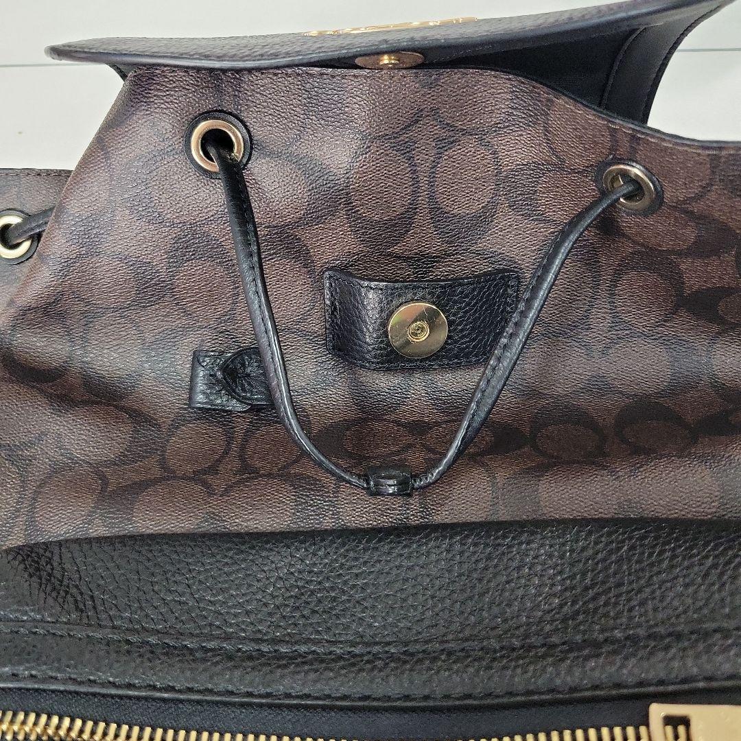 COACH リュック バックパック ブラウン レザー