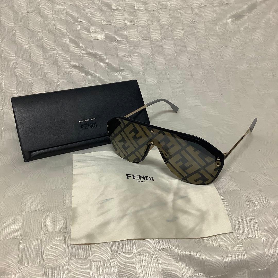 FENDI サングラス ファビュラス ズッカ柄 145-M0039 ゴールド金具
