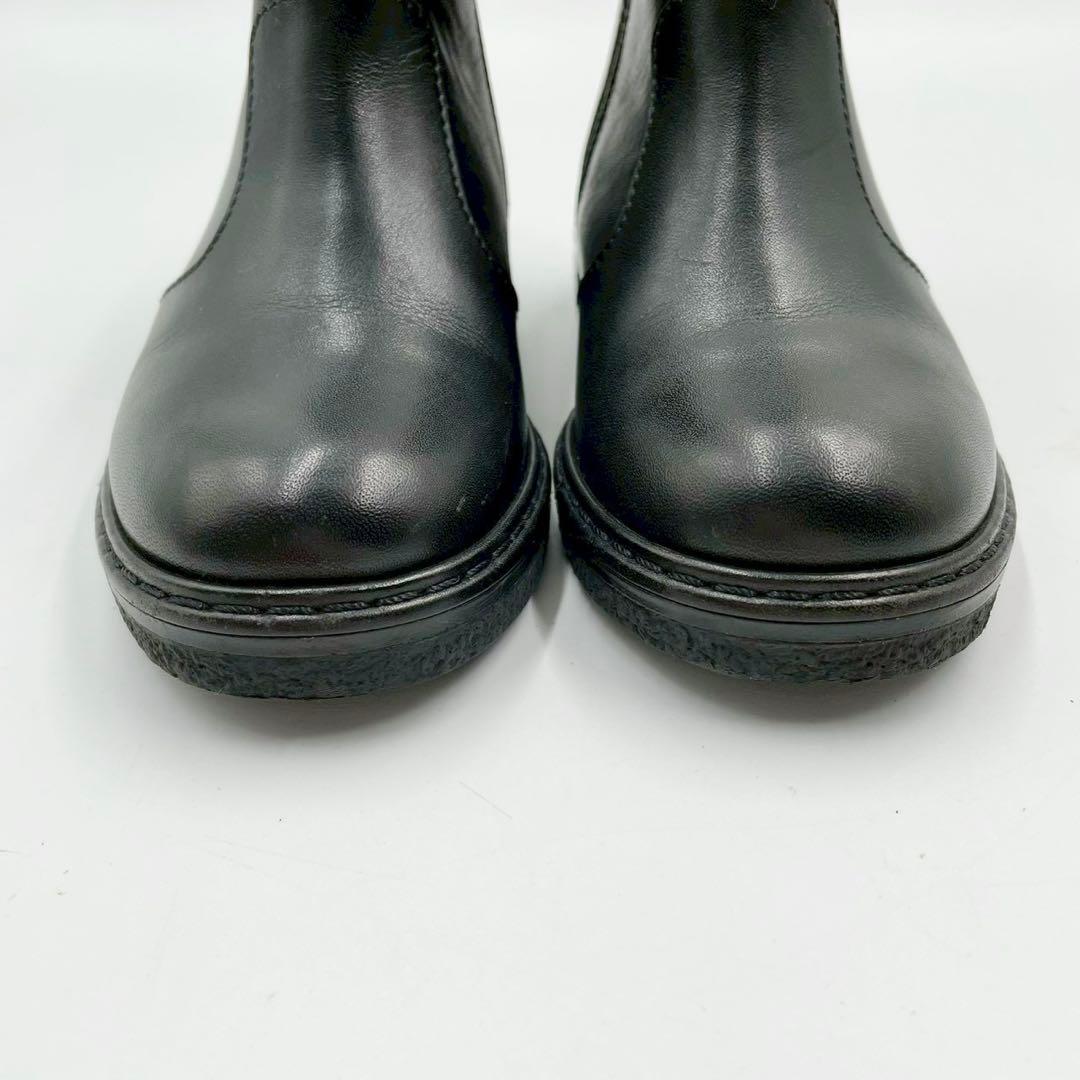 極美品　グッチ　サイドゴアブーツ　シェリーライン　レザー　ブラック　キッズ 23