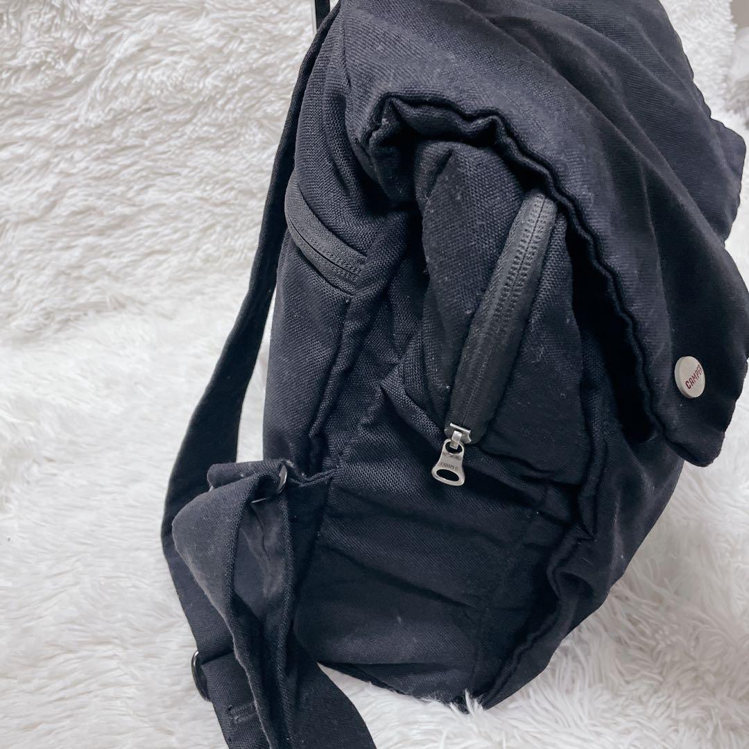 カンペール　リュック　ブラック　コットン　バックパック　レディース　大容量