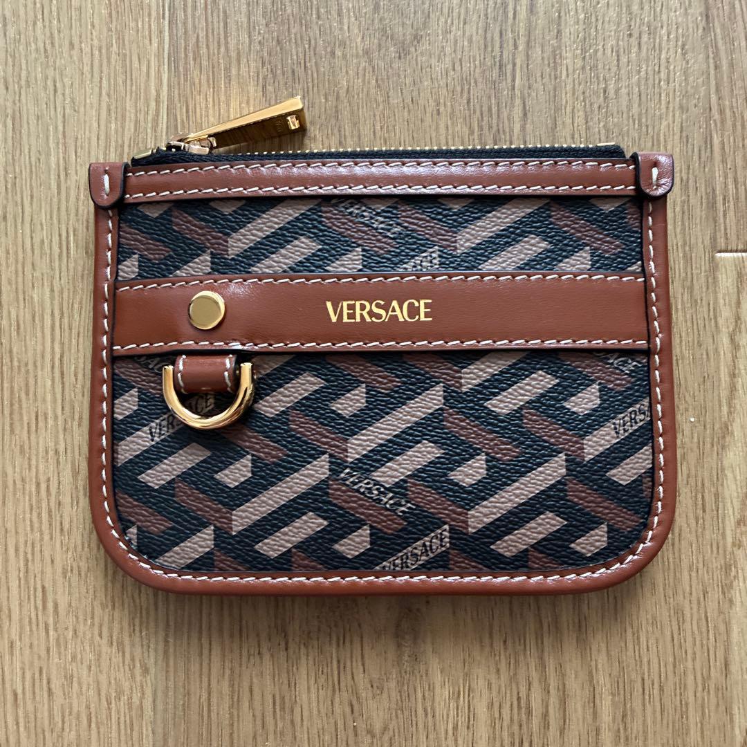 【未使用品】ヴェルサーチ ラグレカ モジュラーポーチ ブラウン 箱付き