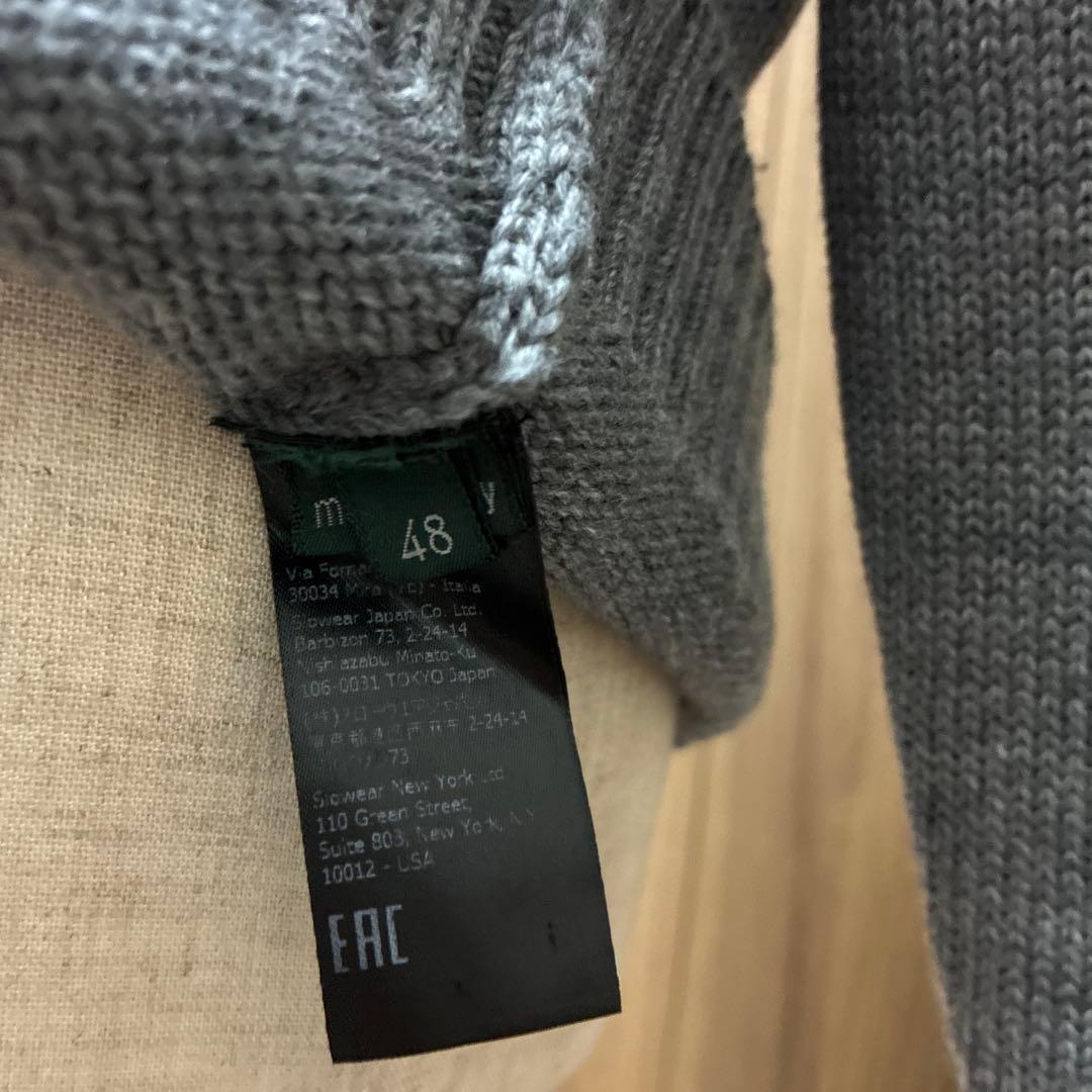 美品　ZANONE（ザノーネ） 5Gグレー タートルネック ニット