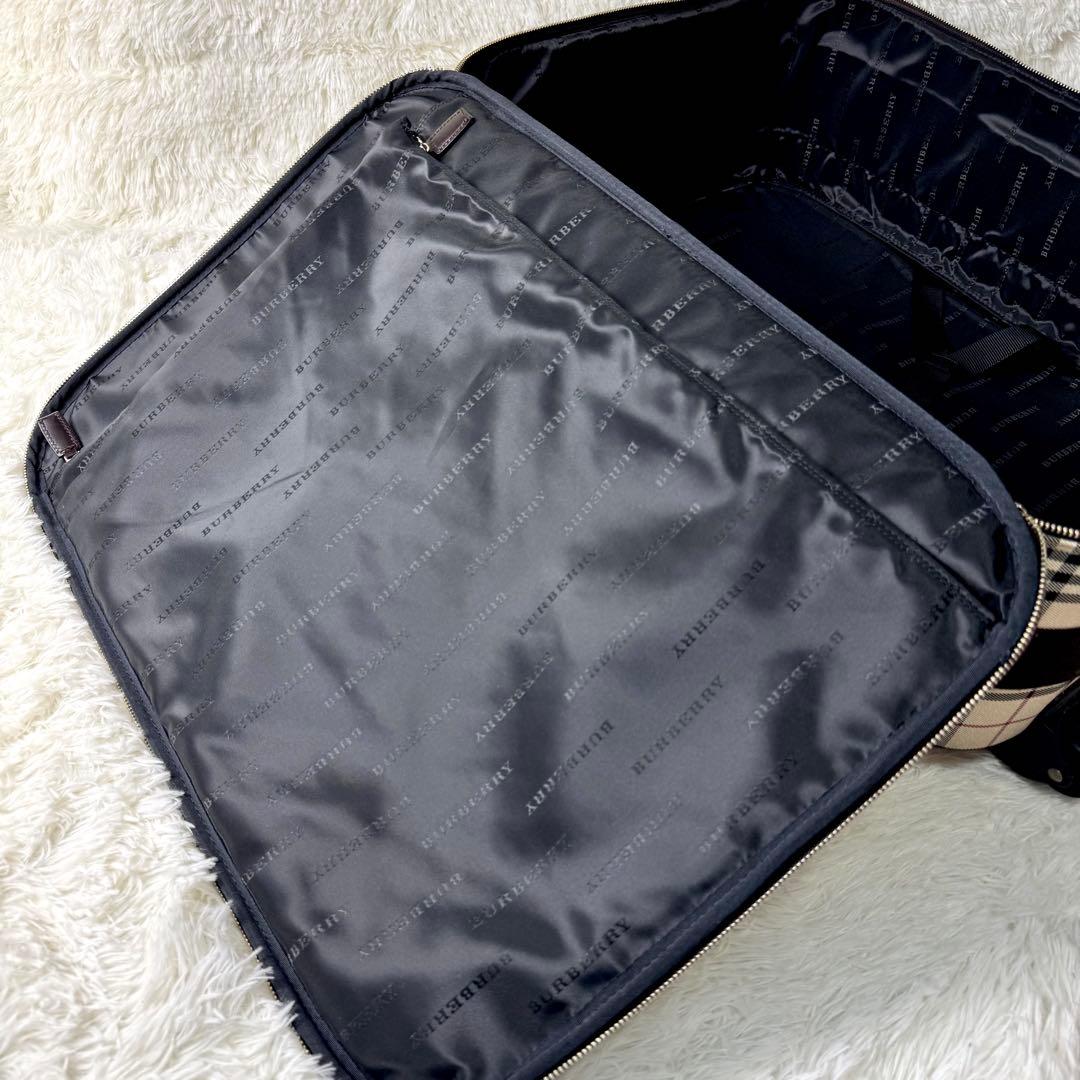美品/希少✨BURBERRY バーバリー キャリーバッグ ノバチェック　レザー