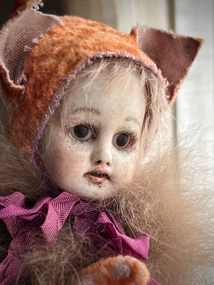 アンティーク動物コスチューム人形 ドール アンティーク ビスクドール 人形