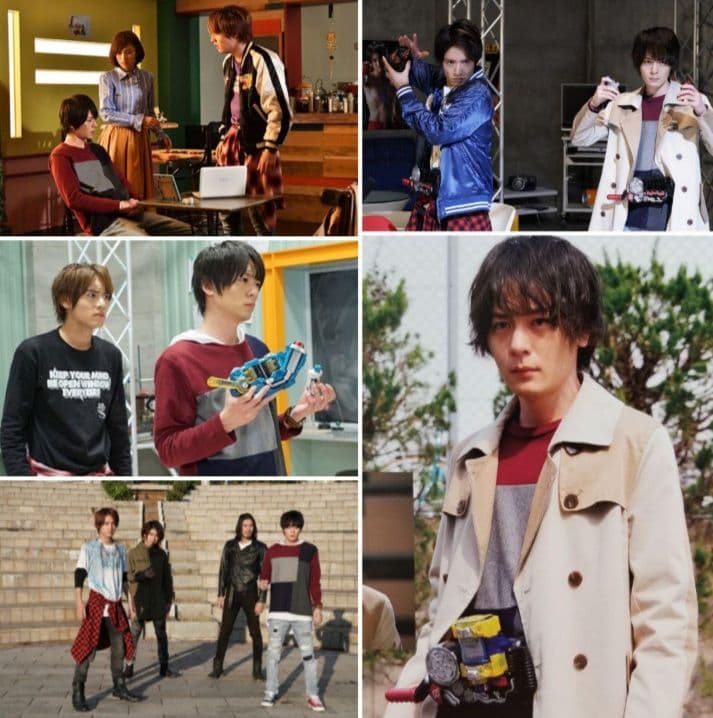 仮面ライダービルド桐生戦兎着用衣装異素材切替クルー(ネイビーver