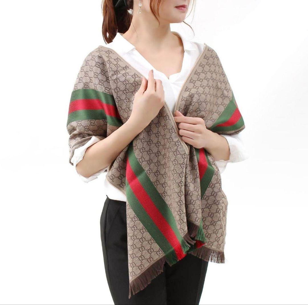 ❤新品箱袋付き❤GUCCI マフラー ショール ストールスカーフ C