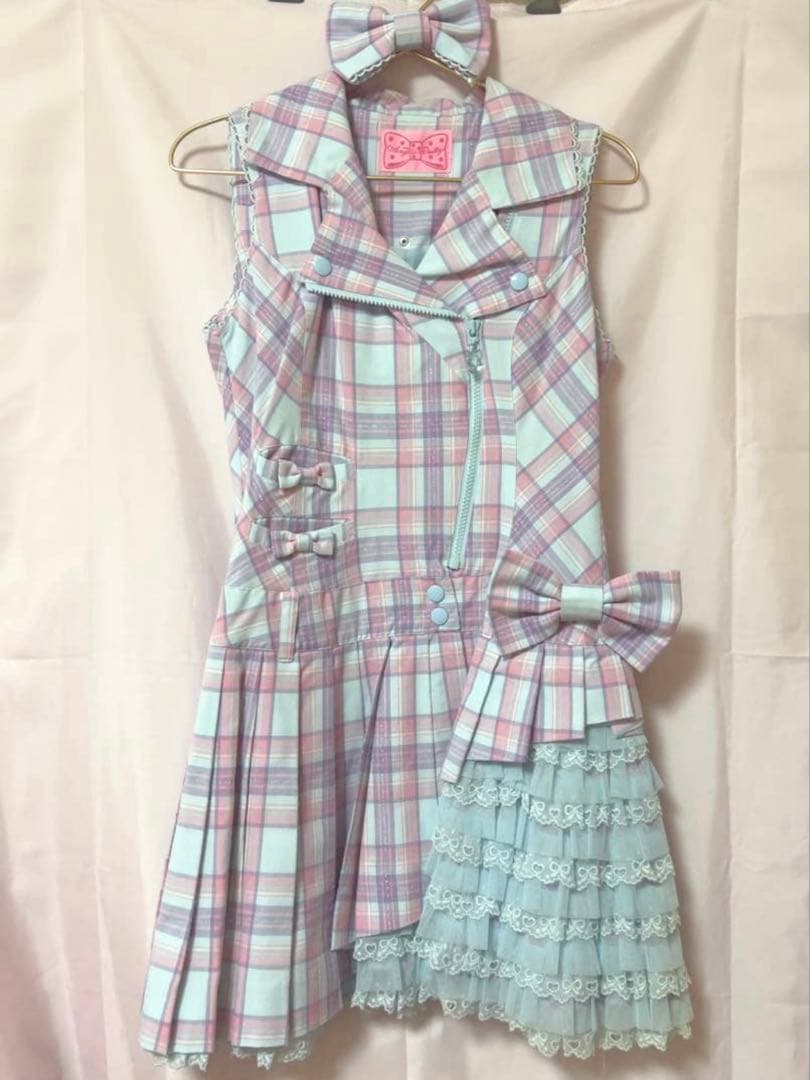 Angelic Pretty マカロンタータンジャンパースカート　バレッタ