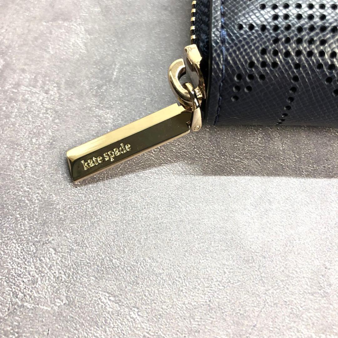 【極美品 】ケイトスペード ラウンドファスナー スペード フラワー 長財布