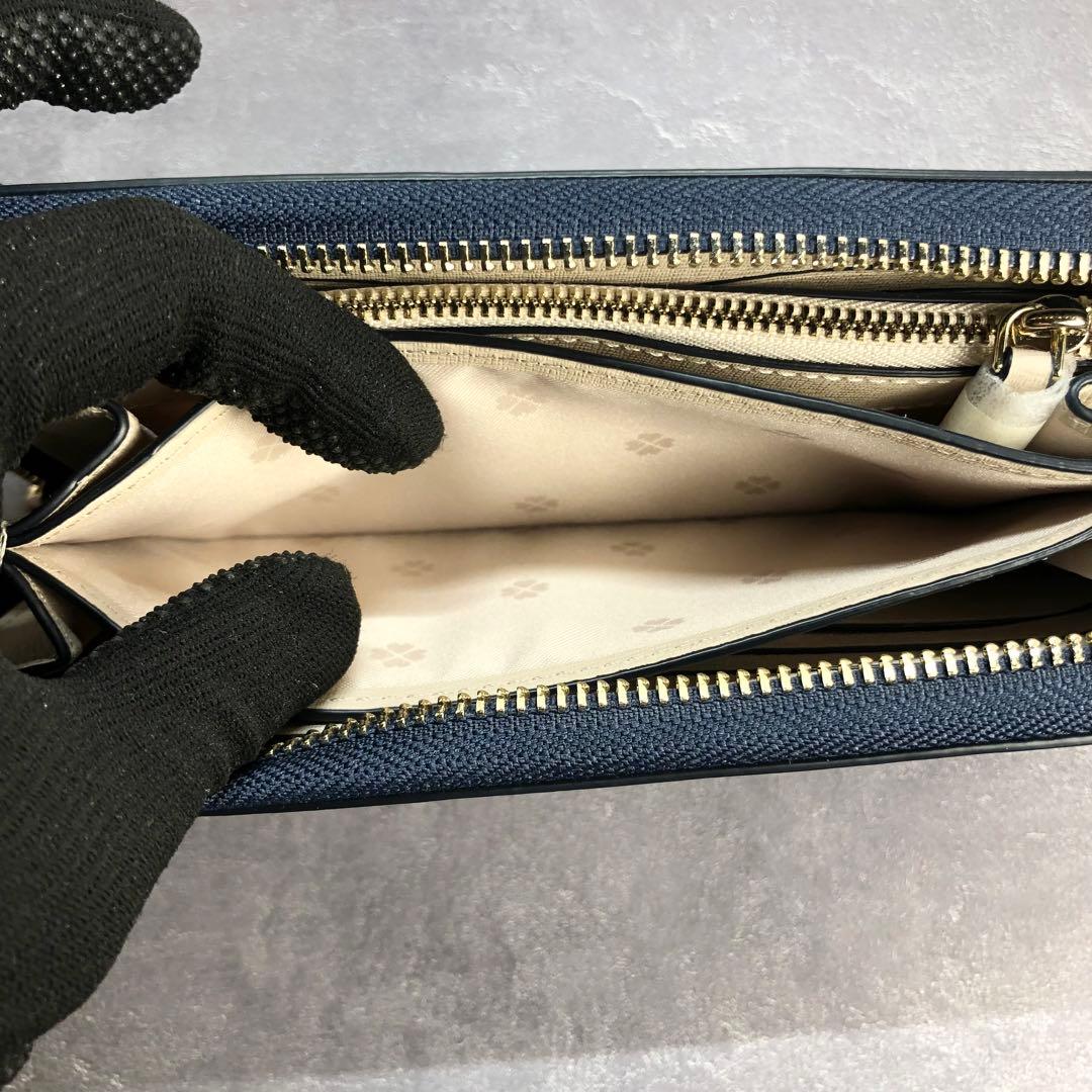 【極美品 】ケイトスペード ラウンドファスナー スペード フラワー 長財布