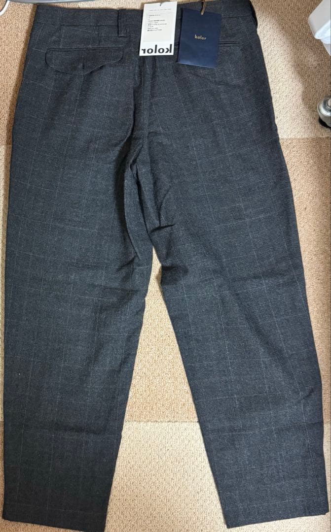 kolor 2022AW テーパード　ウール　トラウザーズ