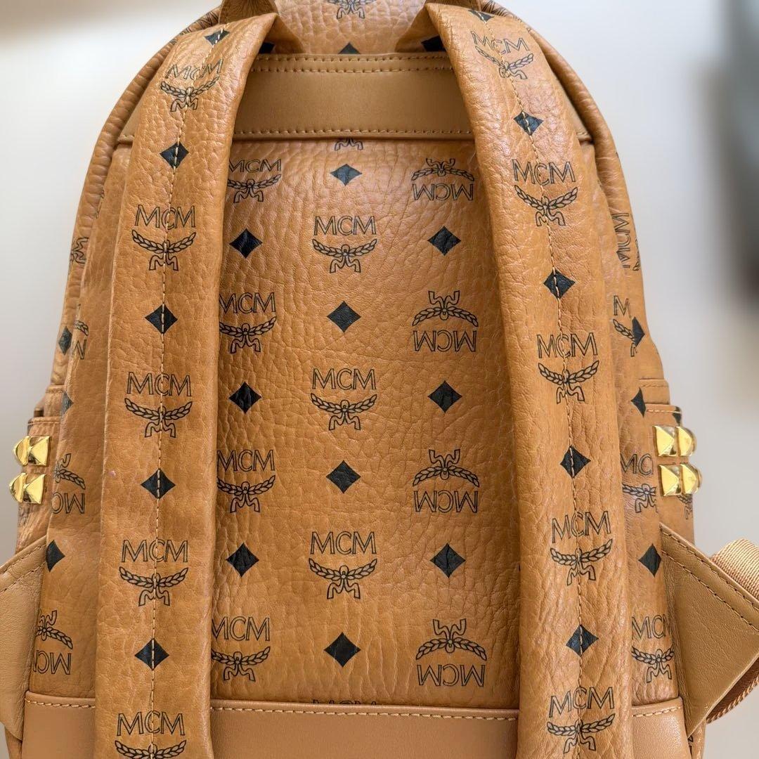 MCM ロゴプリント バックパック　美品　スモールサイズ
