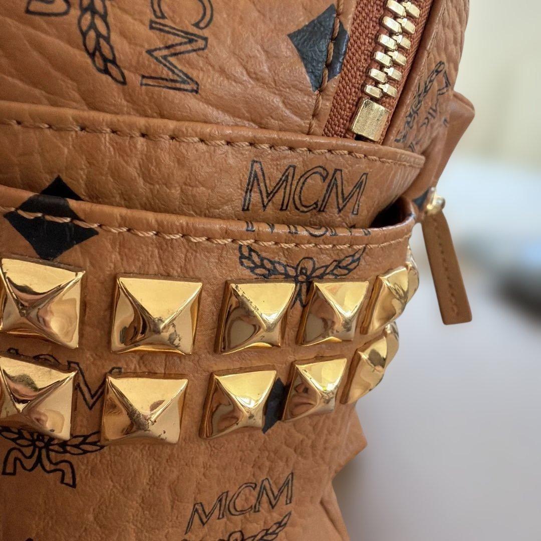 MCM ロゴプリント バックパック　美品　スモールサイズ