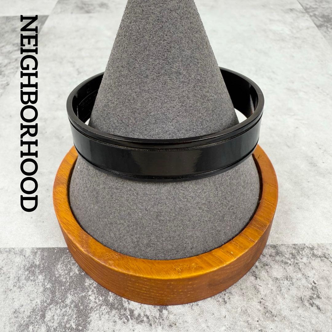 ネイバーフッド シルバー925 ブラックコーティングバングル　ブラックアイコン