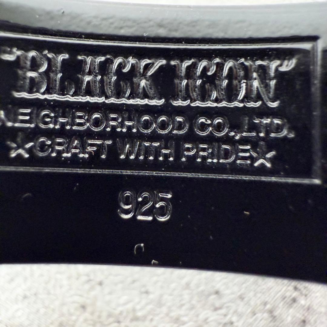 ネイバーフッド シルバー925 ブラックコーティングバングル　ブラックアイコン