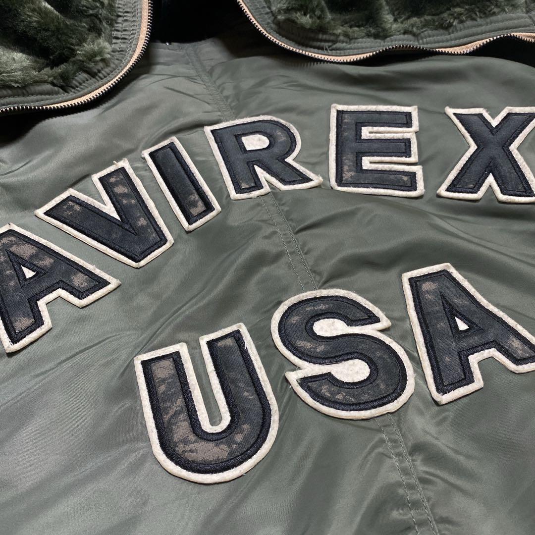 AVIREX アヴィレックス N-2B 短丈 背中ロゴ フライトジャケット L