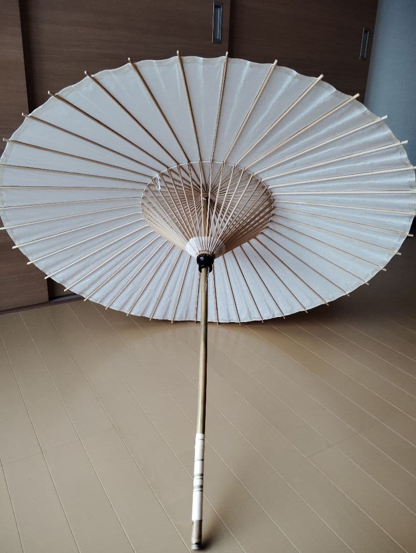 舞踊用小番傘蛇の目傘白