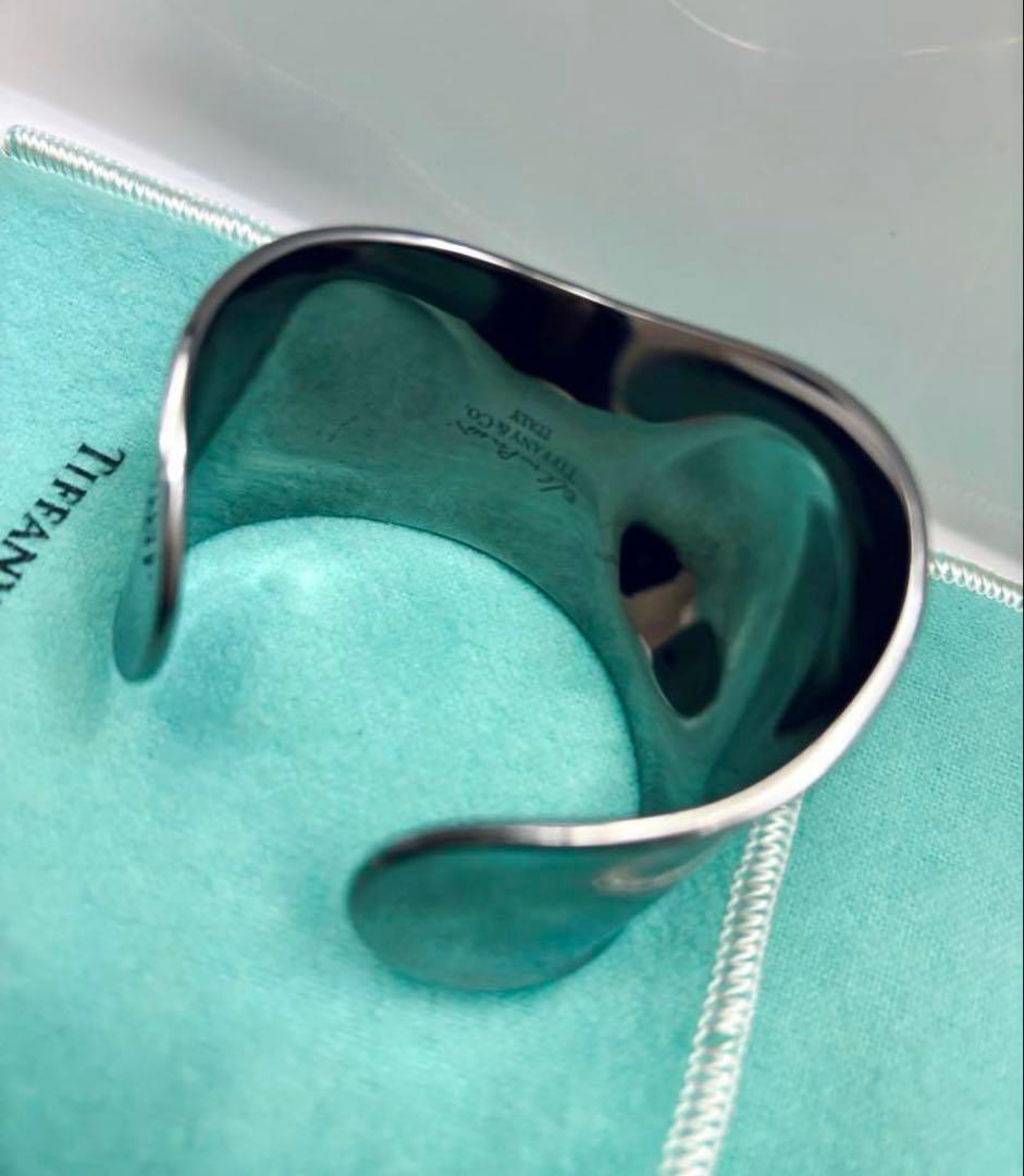 ティファニー TIFFANY & Co. ボーンカフ バングル 左手 ルテニウム