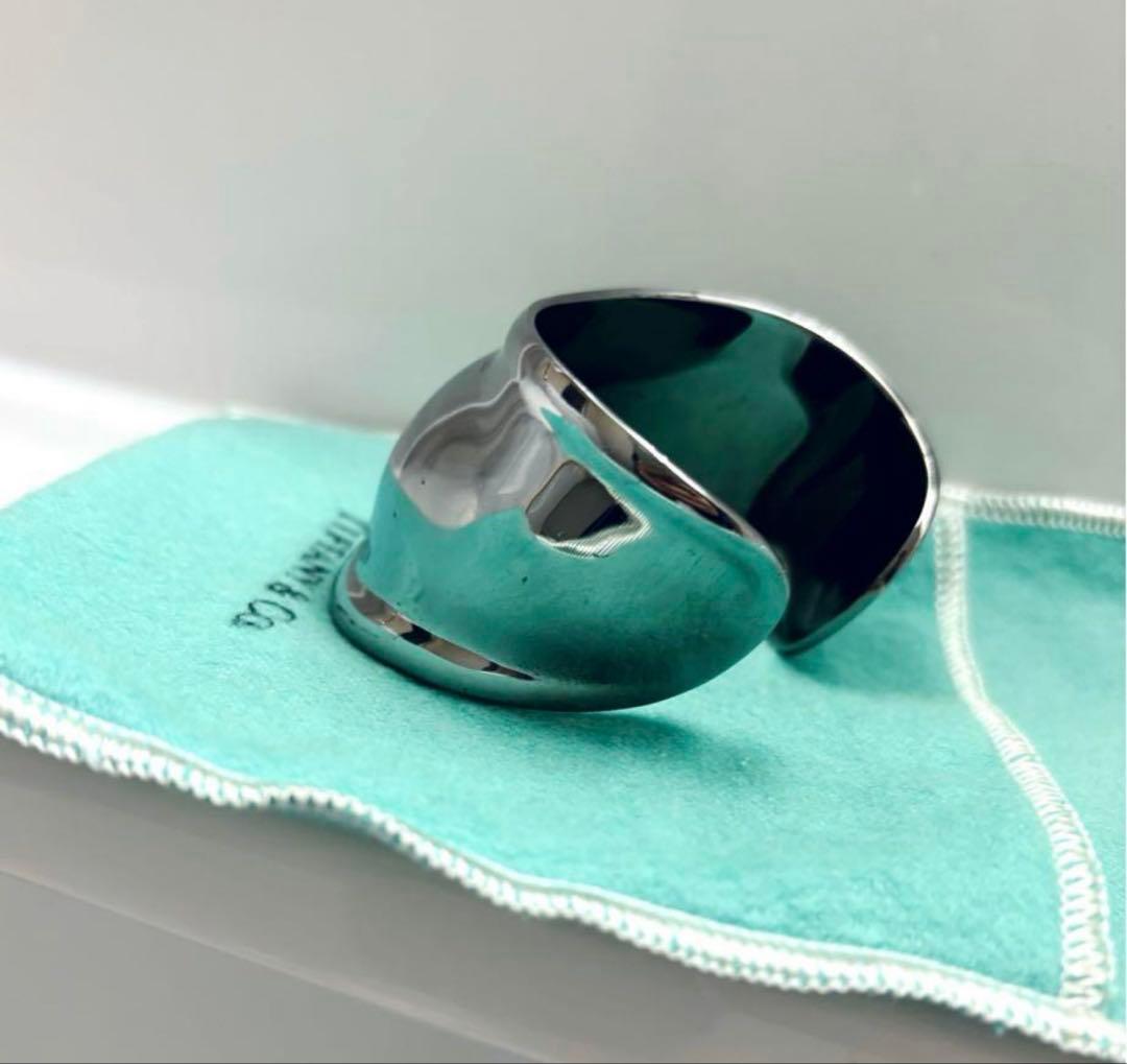 ティファニー TIFFANY & Co. ボーンカフ バングル 左手 ルテニウム