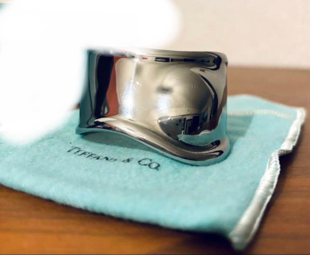 ティファニー TIFFANY & Co. ボーンカフ バングル 左手 ルテニウム