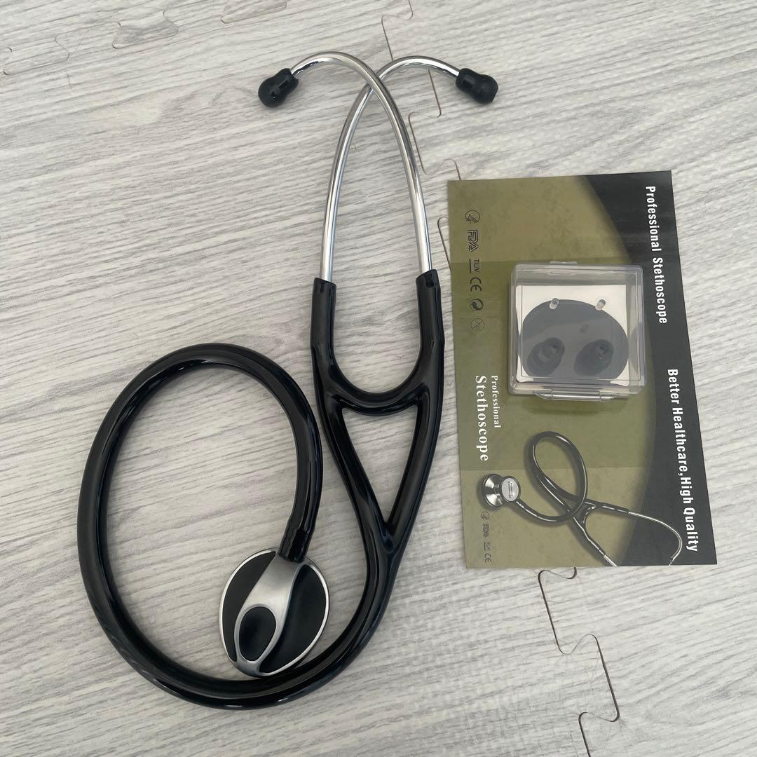 聴診器 シングルヘッド イヤーチップ2個付き。ブラック - メルカリ