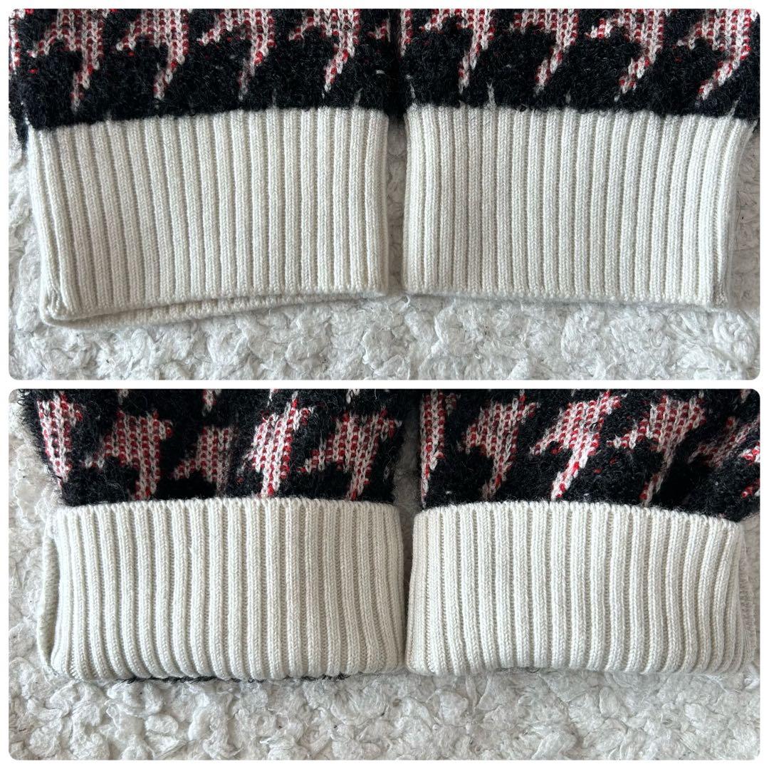 新品未使用 セントアンドリュース 千鳥柄 シルク クルーネックセーター XL