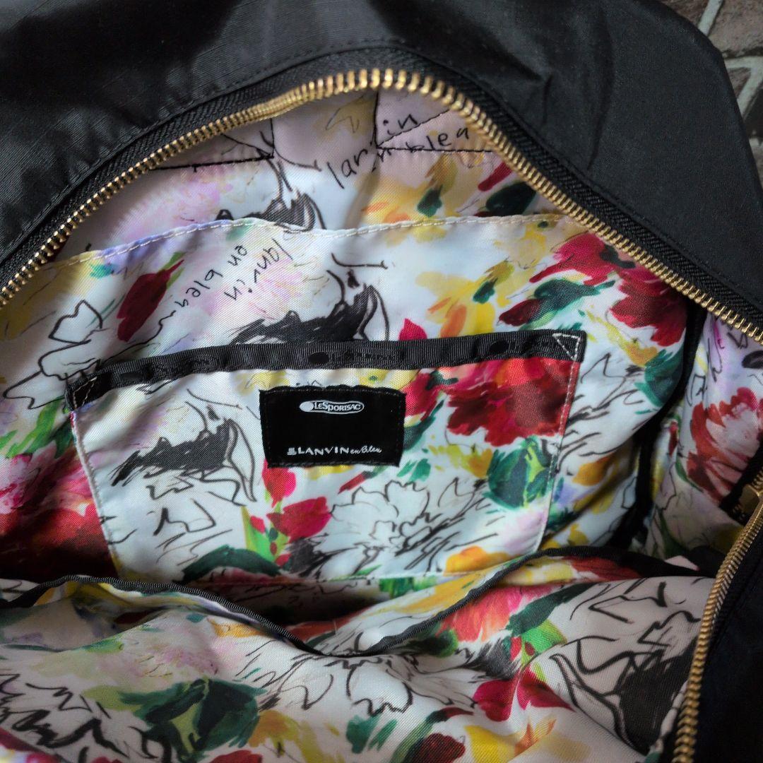 【美品】LeSportsac LANVIN en bleu ブラックリュック
