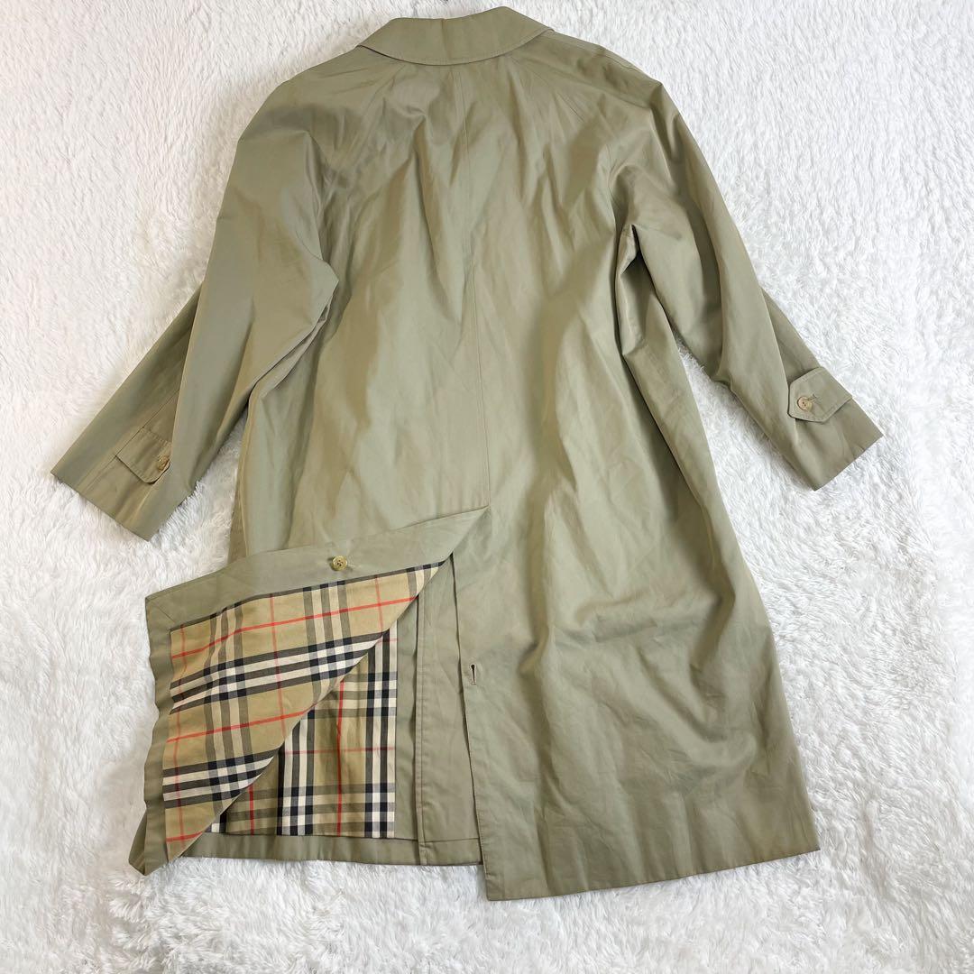 Burberrys ステンカラーコート ロング カーキ ノバチェック XL